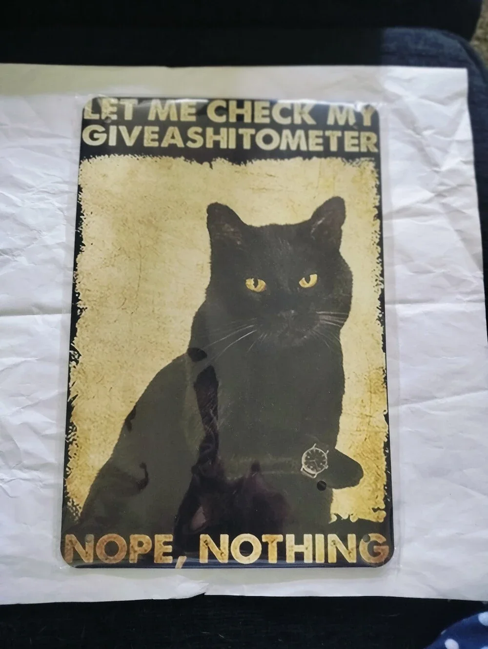 Black Cat Novelty Metal Sign New